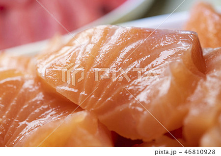 美味しいサーモンの刺身 美味しいサーモンの刺身 46810928