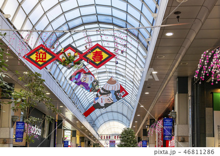 新年のアーケード街・仙台クリスロード商店街 新年のアーケード街・仙台クリスロード商店街 46811286