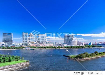 東京　お台場の風景（レインボーブリッジより） 46813235