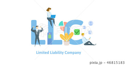 LLC, Limited Liability Company. Concept with keywords, letters and icons. Flat vector illustration LLC, Limited Liability Company. Concept with keywords, letters and icons. Flat vector illustration 46815183