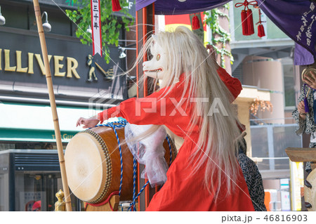 東京都　八王子まつり　山車の居囃子・天狐の舞　関東屈指の山車祭り 46816903