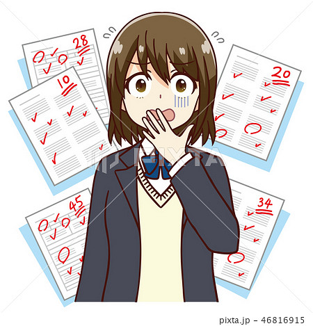 女子　学生　テスト　赤点 46816915