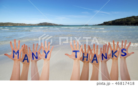 Many Hands Building Word Many Thanks 46817418