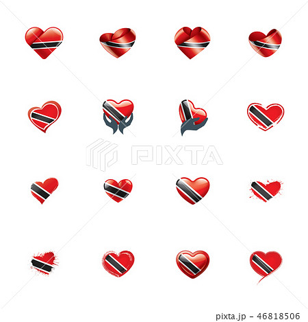 trinidad and tobago flag, vector illustration on a white background trinidad and tobago flag, vector illustration on a white background 46818506