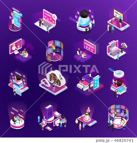 E-learning Isometric Set 46820741