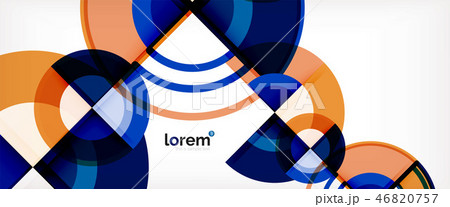 Circle abstract background, bright colorful round geometric shapes Circle abstract background, bright colorful round geometric shapes 46820757