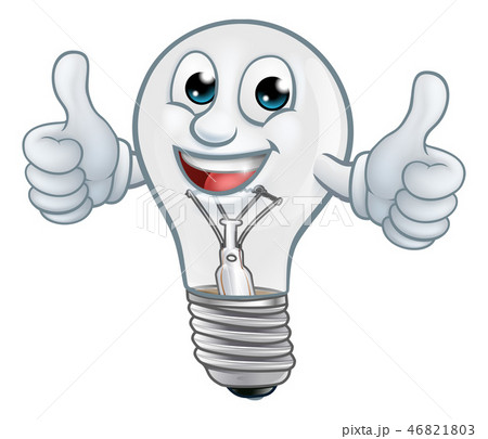 Light Bulb Cartoon Character Lightbulb Mascot Light Bulb Cartoon Character Lightbulb Mascot 46821803