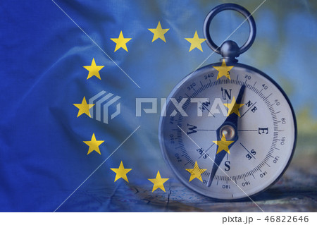European Union flag and the compass 46822646