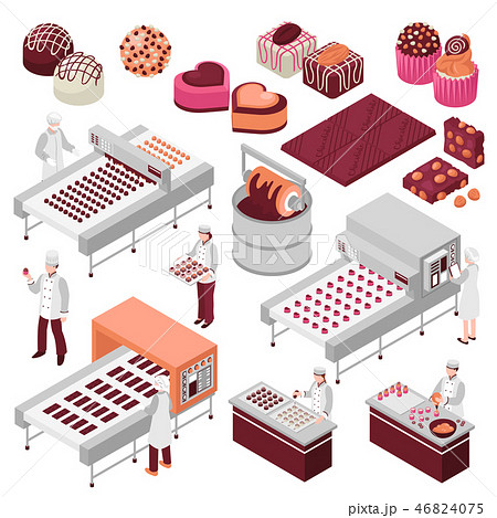 Chocolate Manufacture Isometric Set 46824075