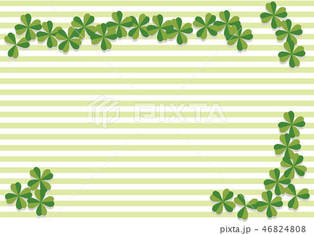 四つ葉のクローバーのフレーム。フレームデザインのコレクション。 幸せのシンボル。 幸福の四つ葉のクロ 46824808