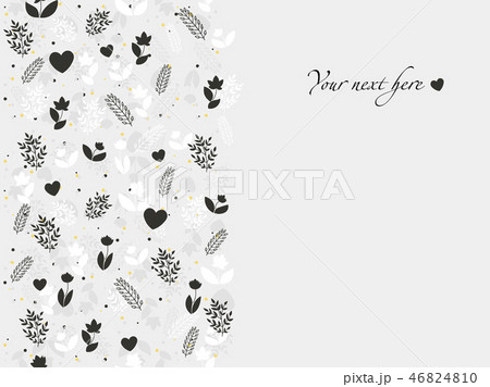 Elegant invitation card with  floral ornament. 46824810