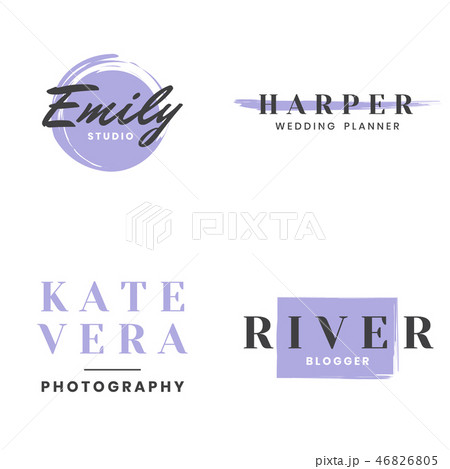 Feminine Vintage Retro Vector Logo 46826805