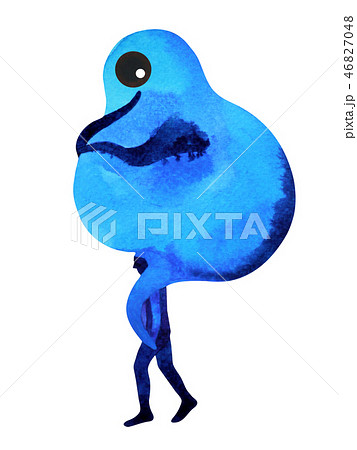 human carrying abstract monster ghost on shoulder 46827048
