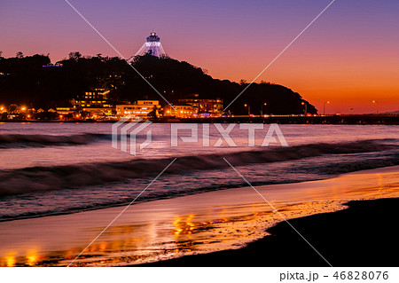 江の島の夕暮れ 江の島の夕暮れ 46828076