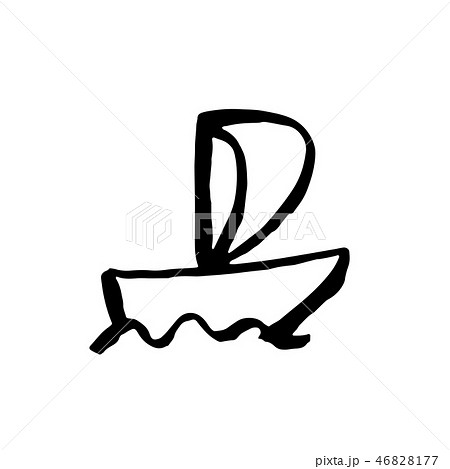 Boat grunge icon. Vector hand drawn illustration. 46828177