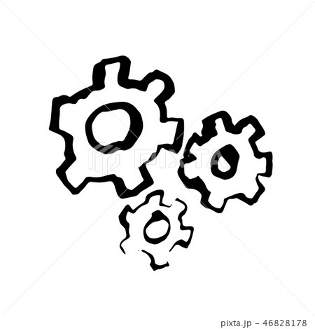 Gears grunge icon. Vector illustration. Gears grunge icon. Vector illustration. 46828178