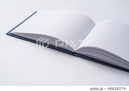 Perspective blue notebook with open page 46828274