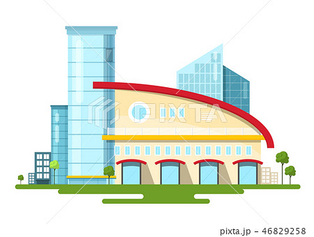 Vector Modern Building Isolated Vector Modern Building Isolated 46829258