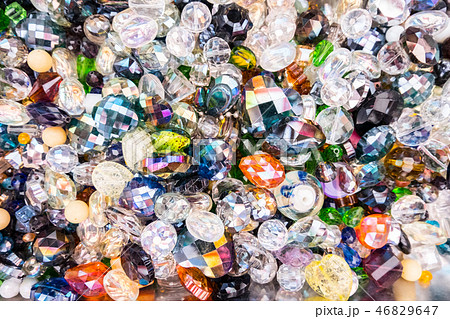 Glass diamond type jewelery beads. Glass diamond type jewelery beads. 46829647