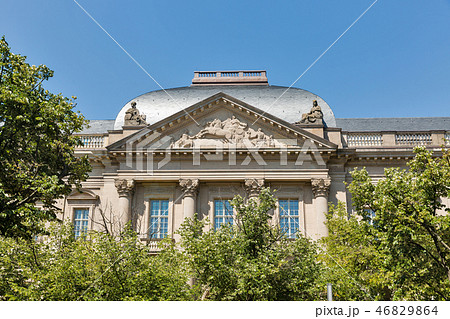 Berlin State Library building facade, Germany. 46829864