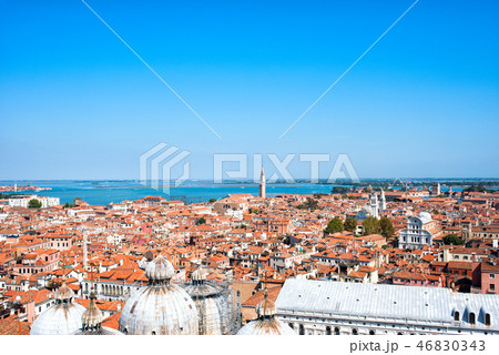 Europe. Italy. View of the tiled red roofs of Venice 46830343