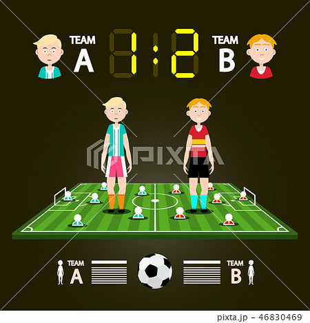 Football Team on Stadium with Playground Football Team on Stadium with Playground 46830469