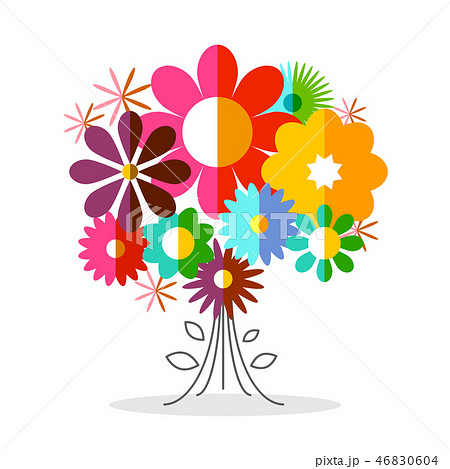 Flower. Vector Plants Isoated on White Background Flower. Vector Plants Isoated on White Background 46830604