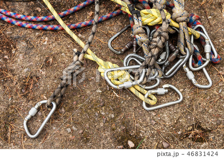 Ropes with carbines Ropes with carbines 46831424