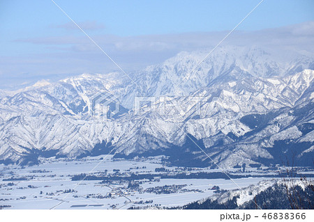 新潟県 石打丸山スキー場より六日町方面を望む 新潟県 石打丸山スキー場より六日町方面を望む 46838366