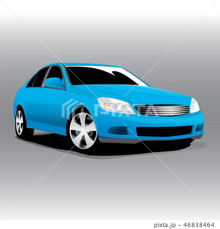 Vector sports blue car front view illustration 46838464