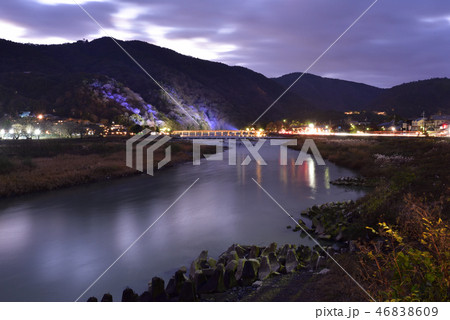 嵐山花灯路 渡月橋 嵐山花灯路 渡月橋 46838609