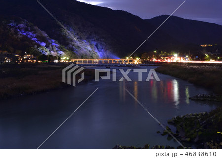 嵐山花灯路 渡月橋 嵐山花灯路 渡月橋 46838610