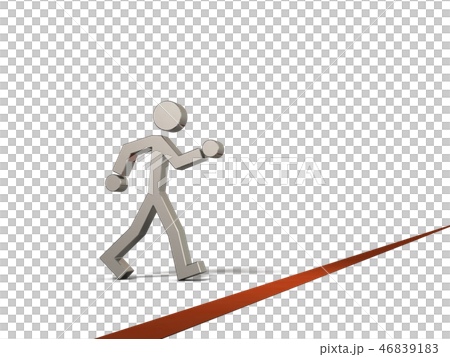 Character moving in front of the border Character moving in front of the border 46839183