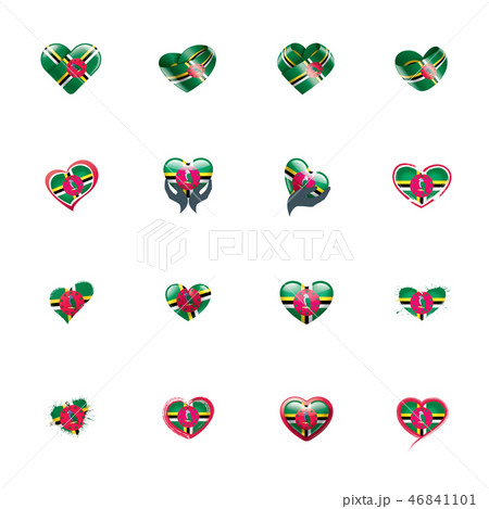 Dominica flag, vector illustration on a white background 46841101