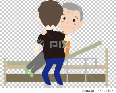 介護　ヘルパー　起居動作　高齢者　 46847107