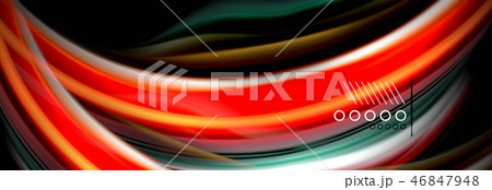 Rainbow color fluid wave lines flow poster. Wave Liquid shapes design 46847948