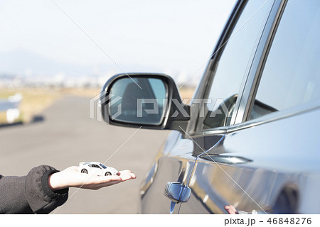 車　カーシェア　ミニカー　サイドミラー 46848276