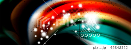 Color flow poster. Wave Liquid shape color background. Art design for your design 46848322