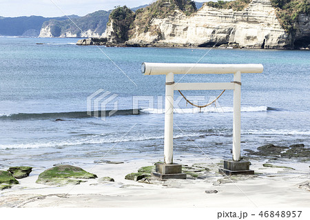 海と鳥居  46848957