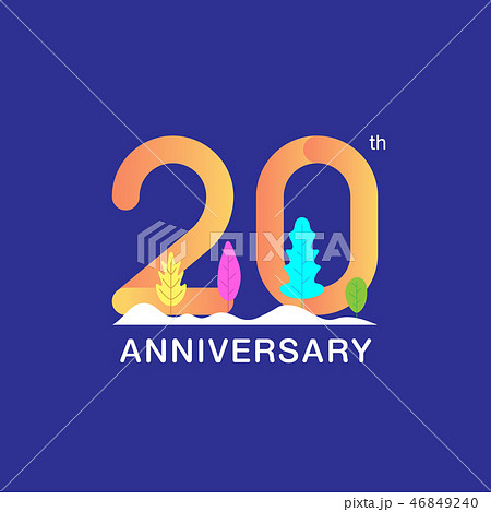 20 years anniversary celebration logotype. 20 years anniversary celebration logotype. 46849240