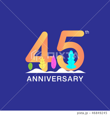 45 years anniversary celebration logotype. 46849245