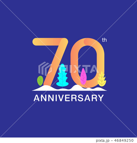 70 years anniversary celebration logotype. 46849250