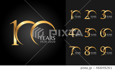 Set of anniversary badges.  46849261