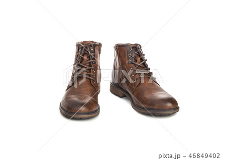 Men's shoes brown casual. Isolated on white background 46849402