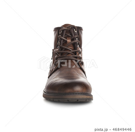 Men's shoes brown casual. Isolated on white background 46849446