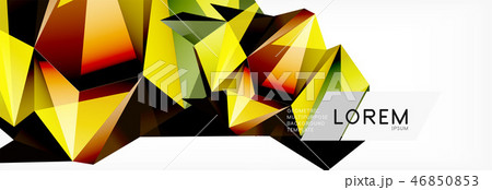 3d card on light backdrop. Abstract triangle pattern. Futuristic geometric background. 46850853