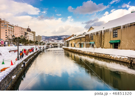 Otaru, Japan Winter Skyline 46851320