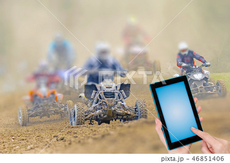 Quad race infographic concept Quad race infographic concept 46851406