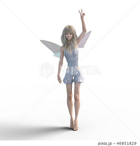 リアルな天使　perming3DCG　イラスト素材 46851829