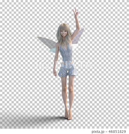 リアルな天使　perming3DCG　イラスト素材 46851829